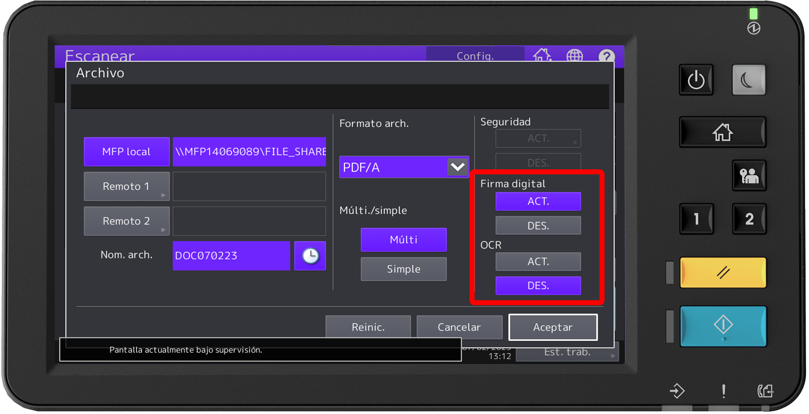 Los dispositivos e-BRIDGE Next 20 de TOSHIBA contribuyen a evitar el fraude, añadiendo tu certificado digital a los documentos que digitalizas, y gracias a ello, estarás dotando de IDENTIDAD a tus archivos